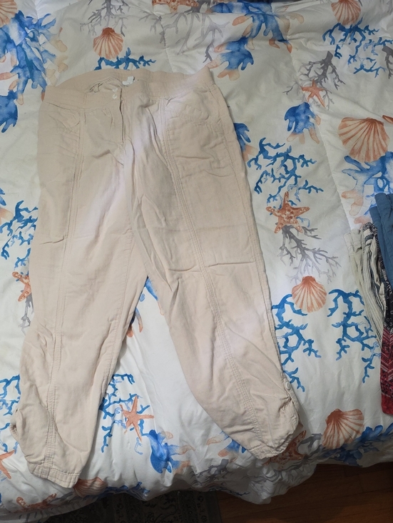 J. Jill Pants - J. Jill Light Beige Cargo Pants — Soft Utility Style
